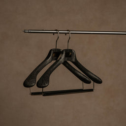 STUDIO Vinyl-Finish Resin Suit Hanger - Charcoal Black