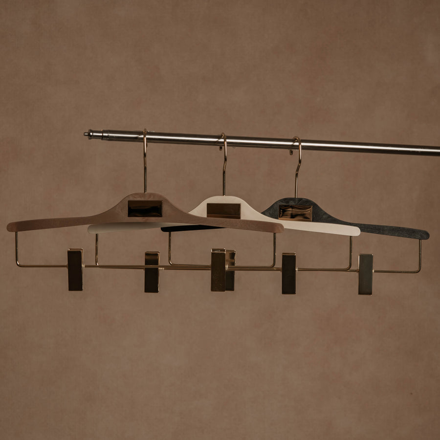 STUDIO Vinyl-Finish Resin Clip Trouser Bar Hanger